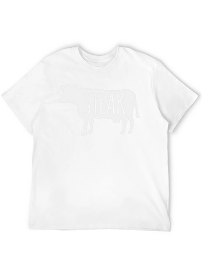 Steak Cow Graphic T-Shirt - Funny Meat Lover Tee