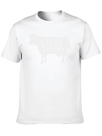 Steak Cow Graphic T-Shirt - Funny Meat Lover Tee