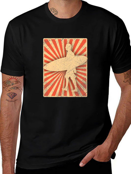 Vintage Surfer Graphic T-Shirt - Retro Beach Vibes