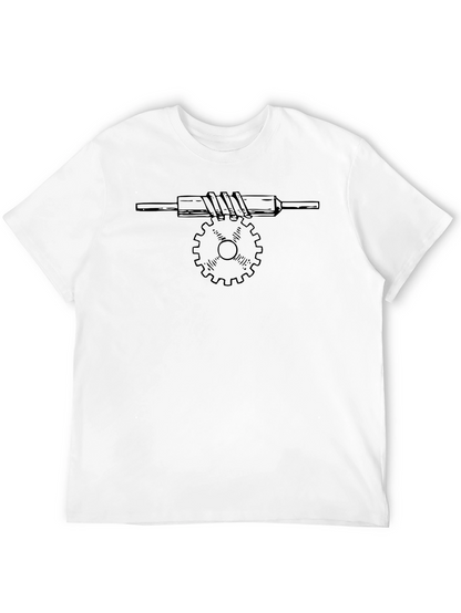 Black Gear T-Shirt - Mechanical Design
