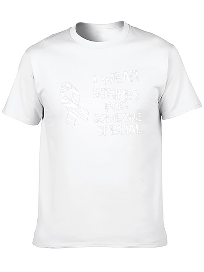 Zebra Stripe Ribbon Awareness T-Shirt - I Wear Stripes