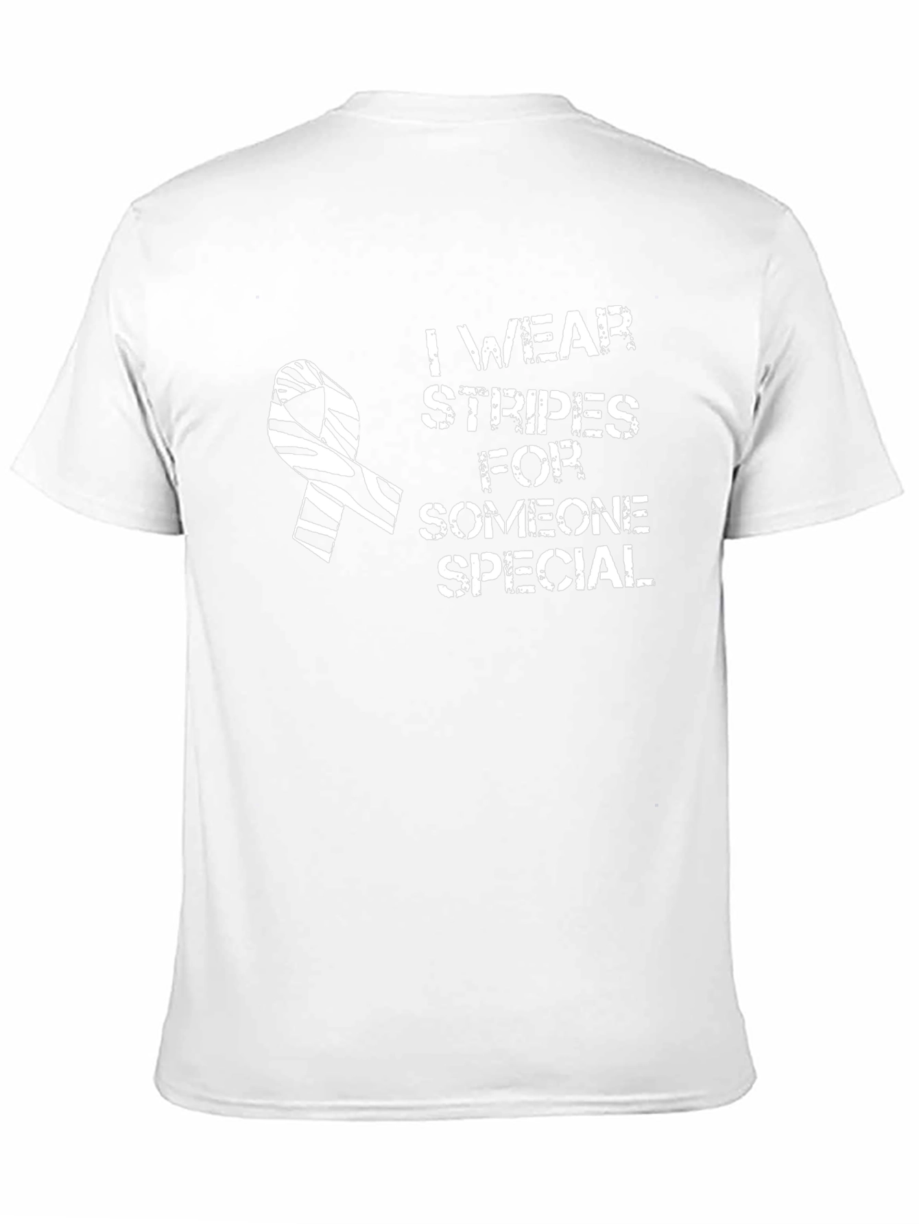 Zebra Stripe Ribbon Awareness T-Shirt - I Wear Stripes