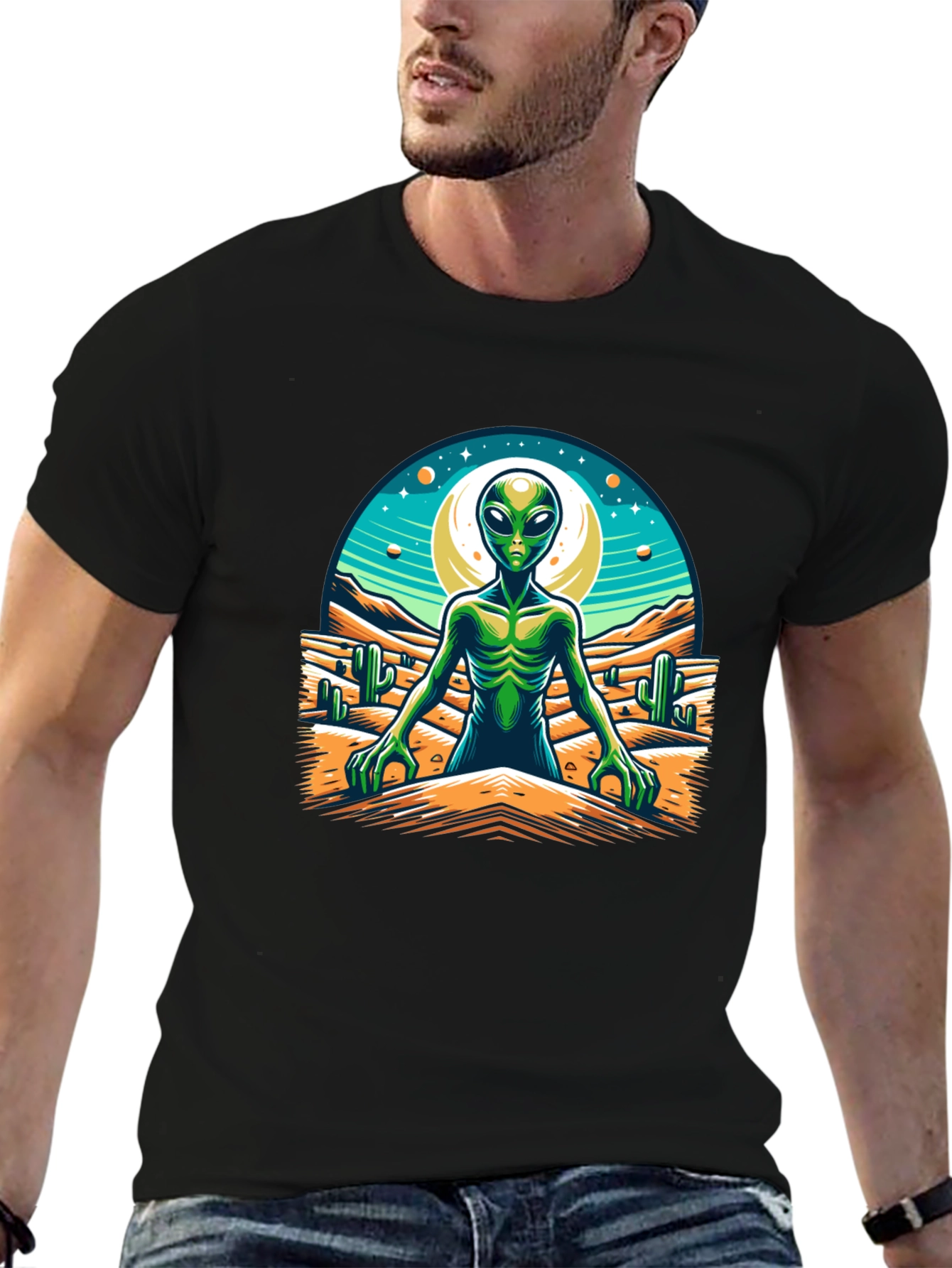 Alien Desert Graphic Tee - Black