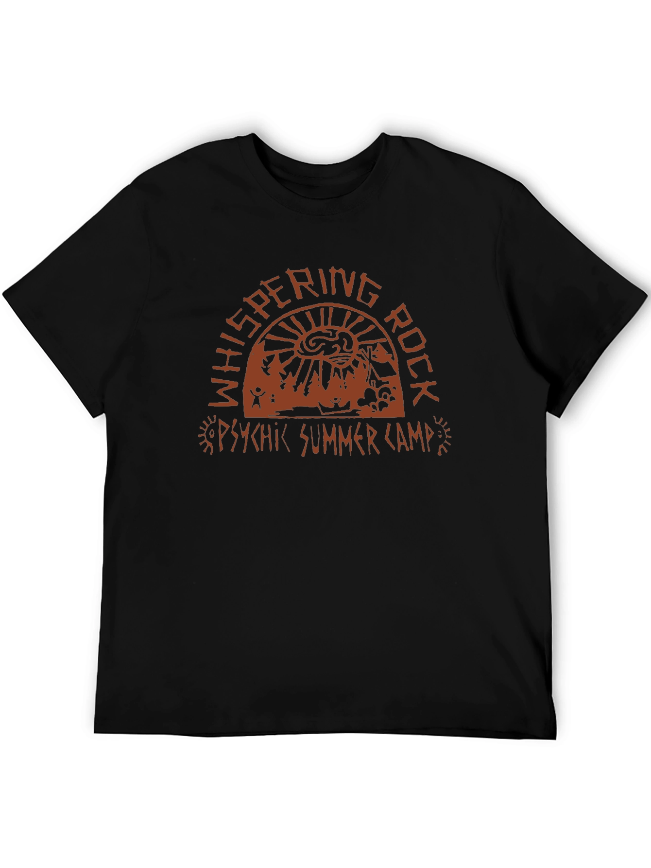 Whispering Rock Psychic Summer Camp Black T-Shirt