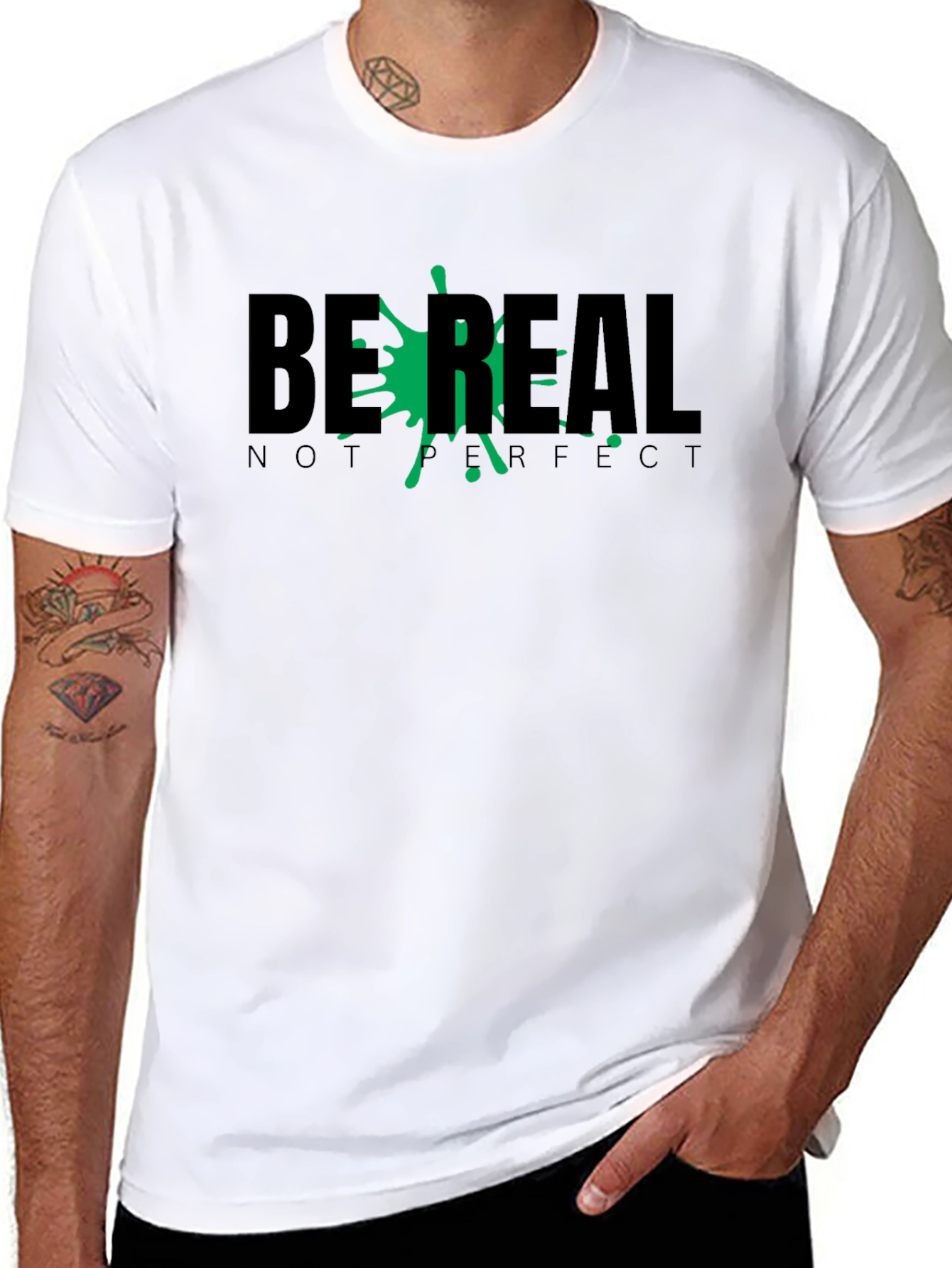 Be Real T-Shirt - Relaxed Fit Black Tee