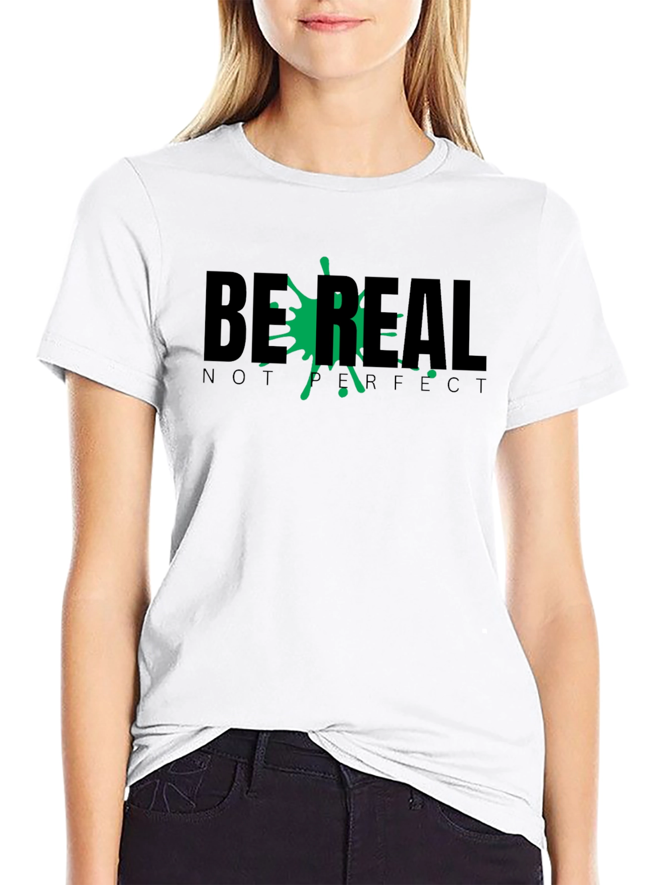 Be Real T-Shirt - Relaxed Fit Black Tee