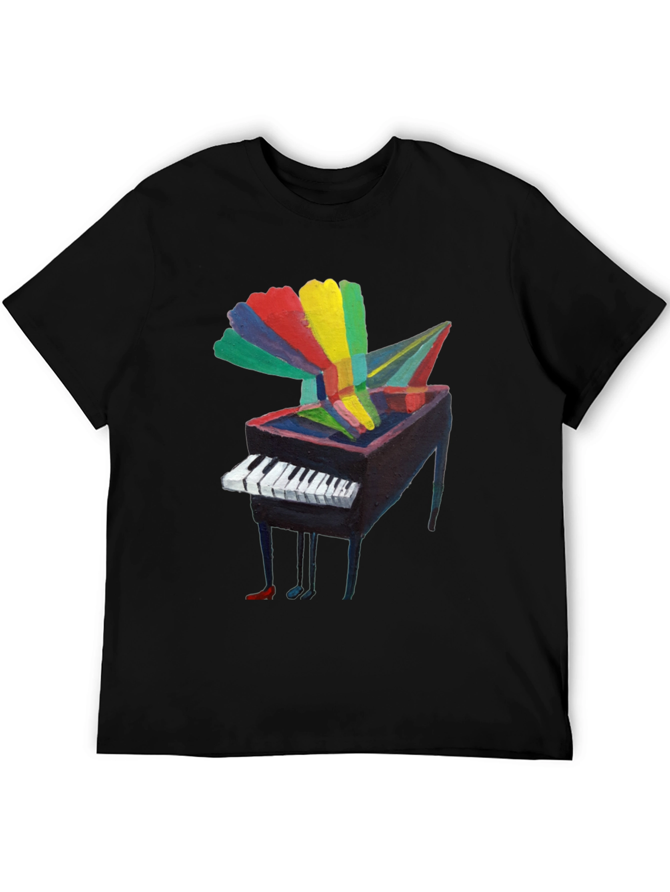 Artistic Piano Graphic Tee - Unique Music Lover Shirt