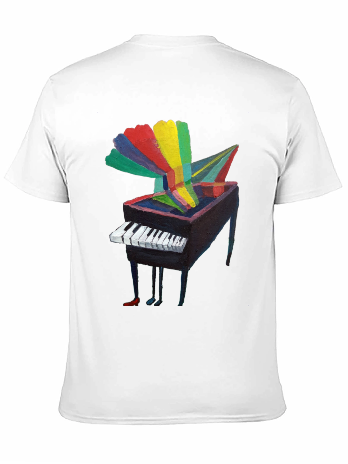 Artistic Piano Graphic Tee - Unique Music Lover Shirt