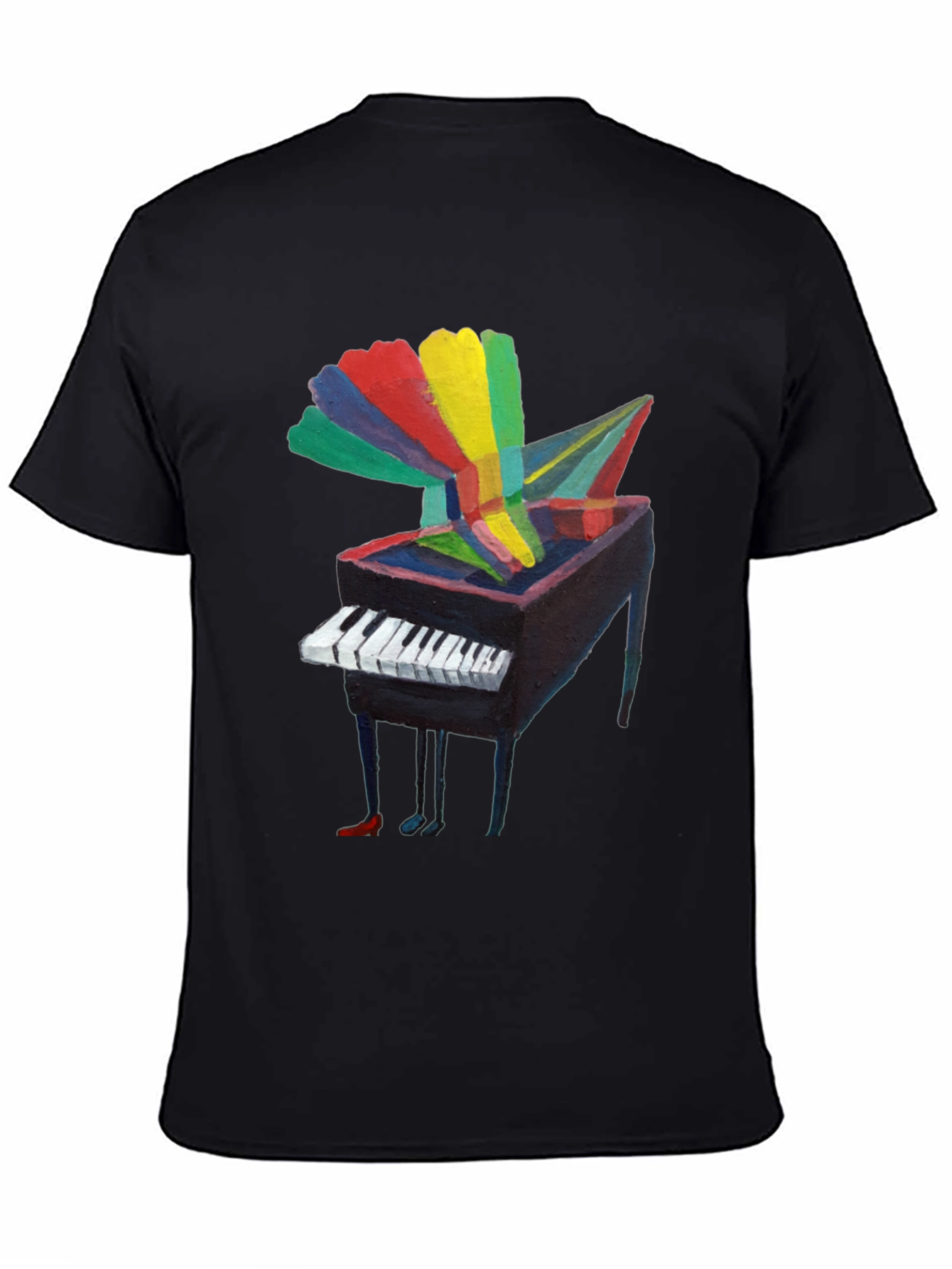 Artistic Piano Graphic Tee - Unique Music Lover Shirt