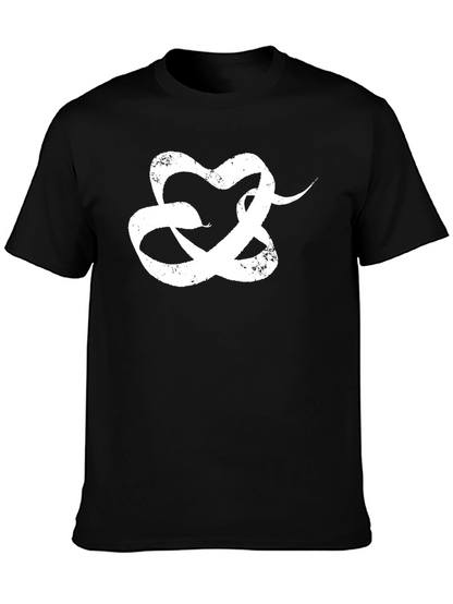 Snake Heart T-Shirt - Black Graphic Tee