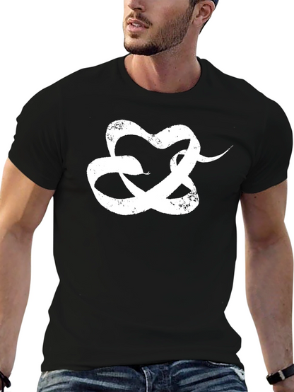 Snake Heart T-Shirt - Black Graphic Tee