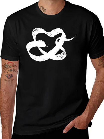 Snake Heart T-Shirt - Black Graphic Tee