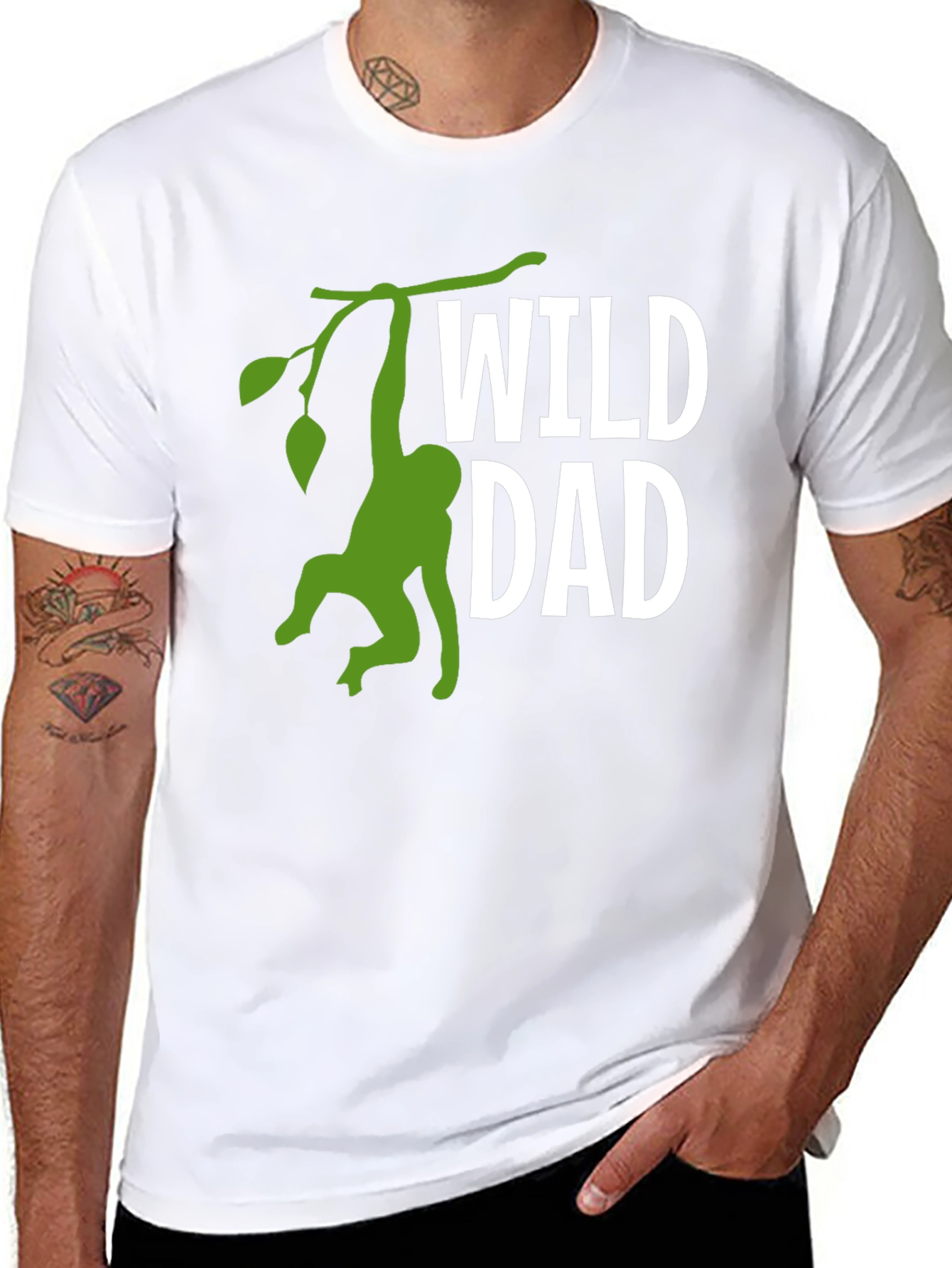Wild Dad Monkey Graphic T-Shirt