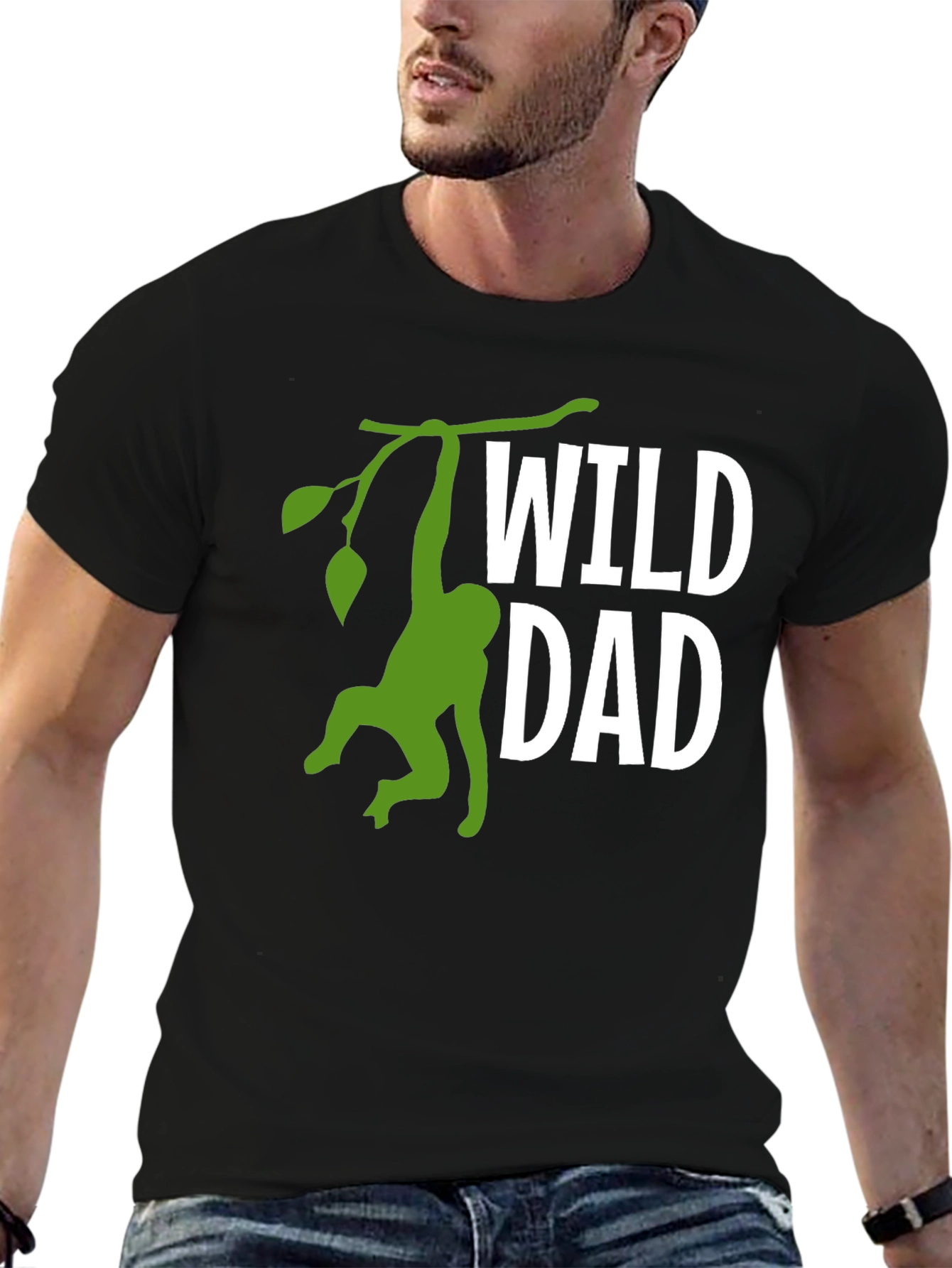 Wild Dad Monkey Graphic T-Shirt