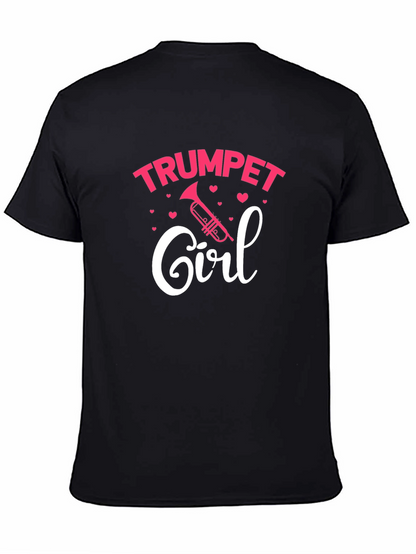 Trumpet Girl T-Shirt - Musical Gift for Women
