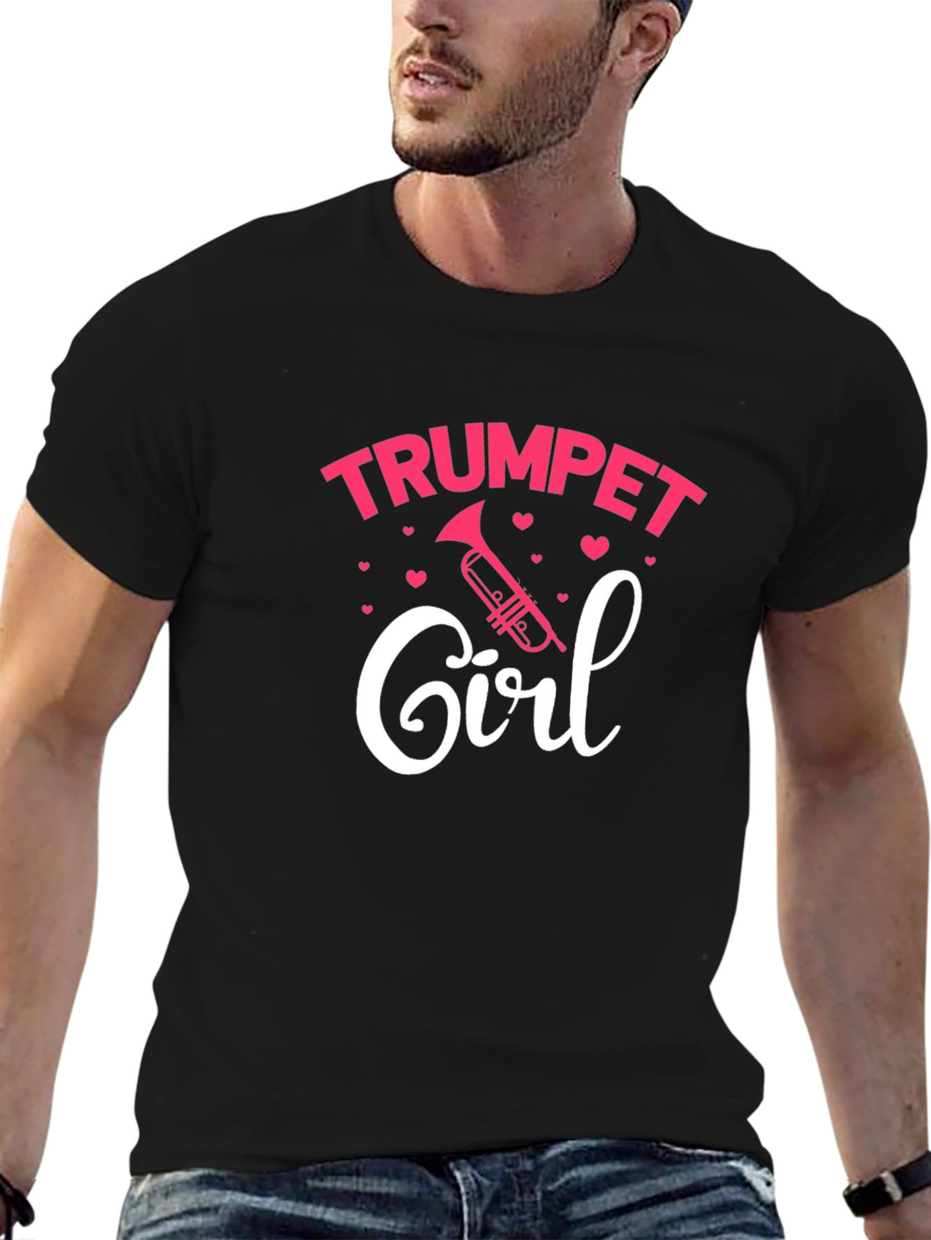 Trumpet Girl T-Shirt - Musical Gift for Women