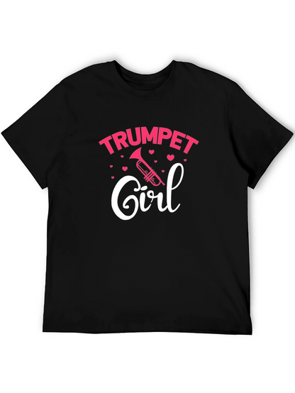 Trumpet Girl T-Shirt - Musical Gift for Women