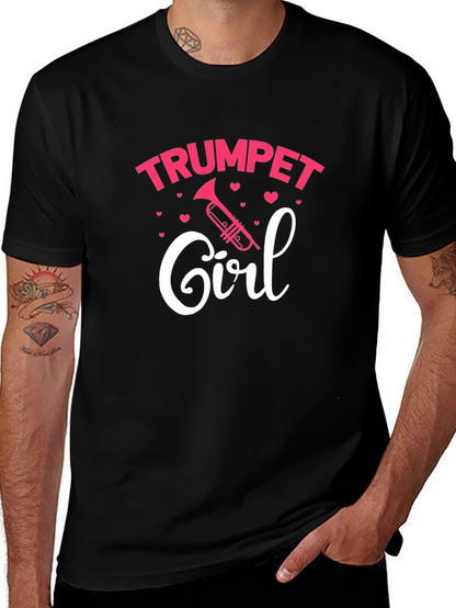 Trumpet Girl T-Shirt - Musical Gift for Women