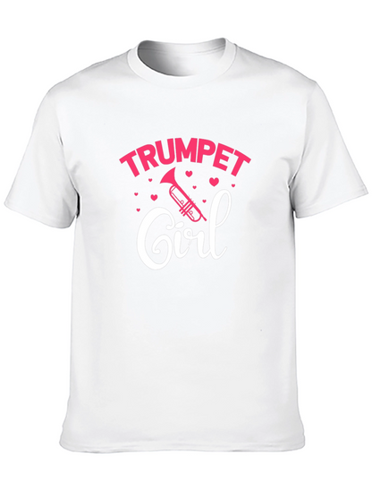 Trumpet Girl T-Shirt - Musical Gift for Women