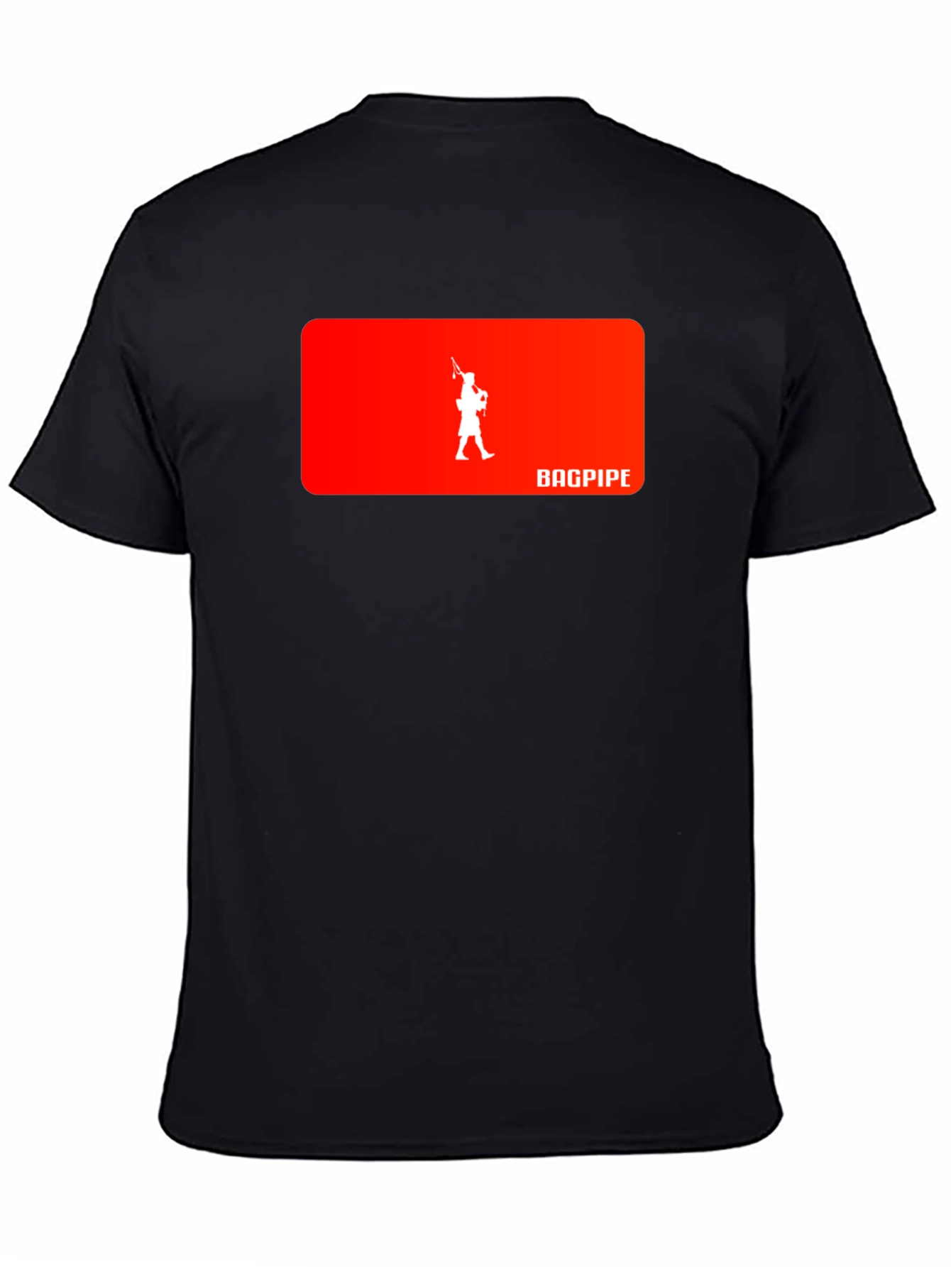 Bagpipe Musician Graphic Black T-Shirt