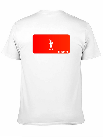 Bagpipe Musician Graphic Black T-Shirt