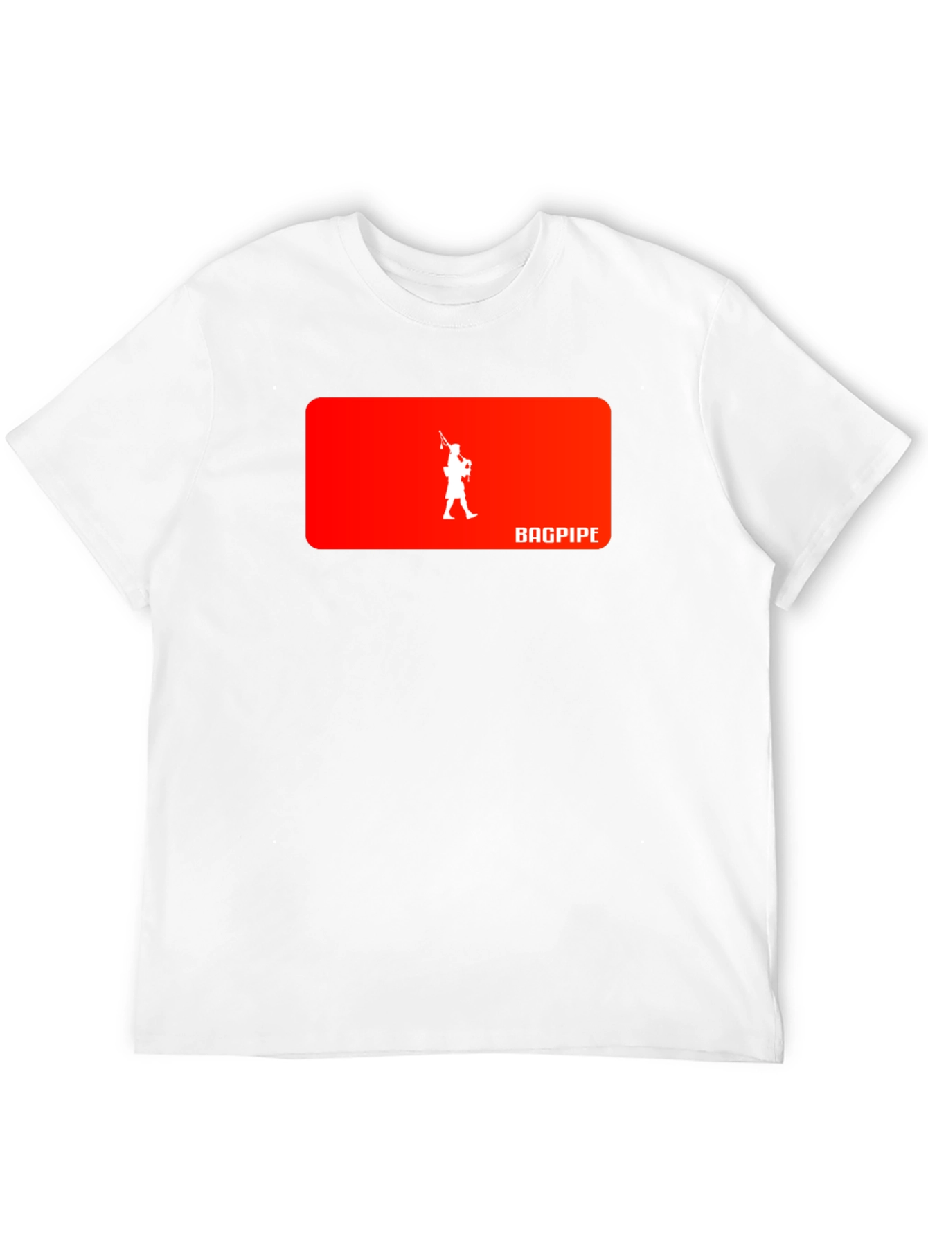Bagpipe Musician Graphic Black T-Shirt