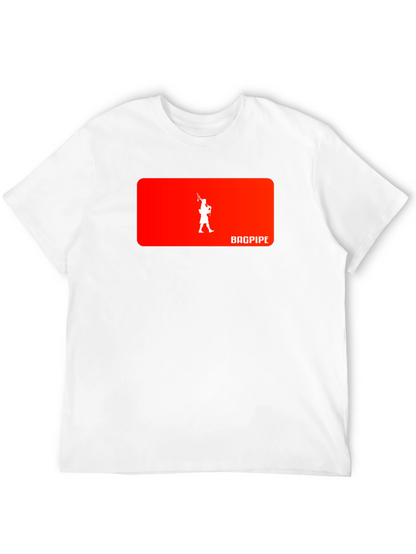 Bagpipe Musician Graphic Black T-Shirt