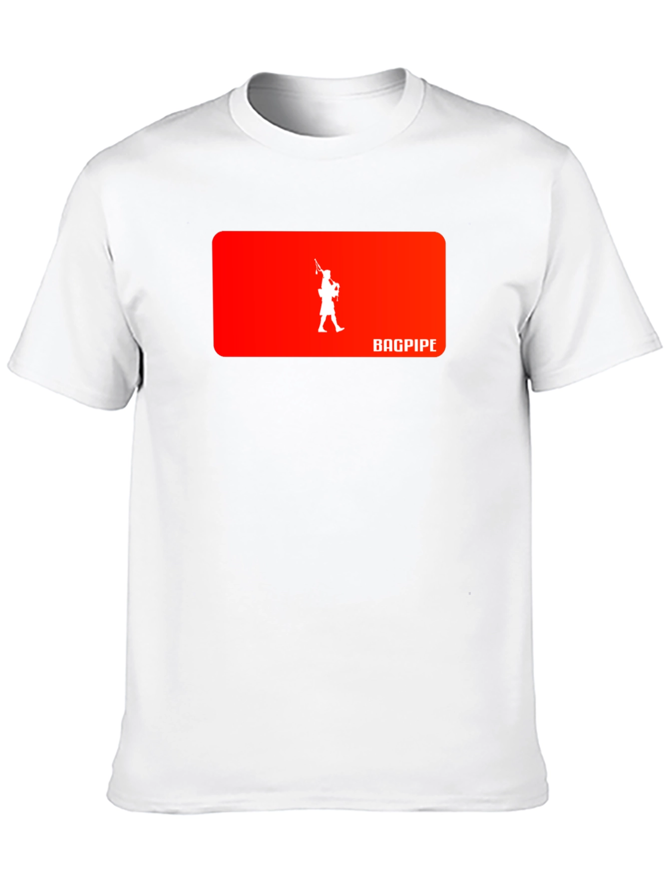 Bagpipe Musician Graphic Black T-Shirt