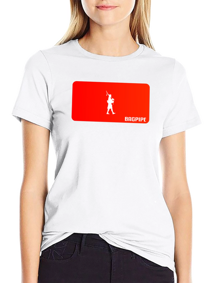 Bagpipe Musician Graphic Black T-Shirt