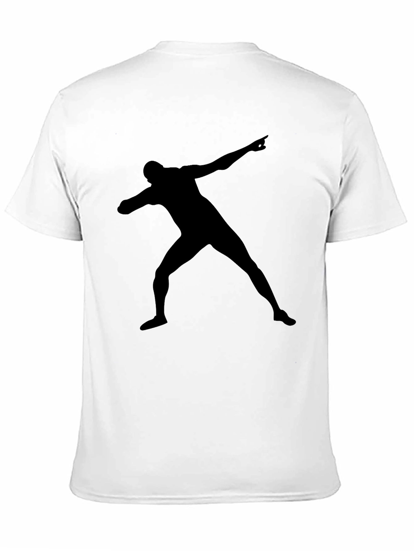 Black T-Shirt with Silhouette Man Design