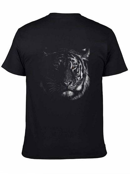 Tiger Graphic Print Black T-Shirt