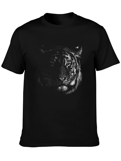 Tiger Graphic Print Black T-Shirt