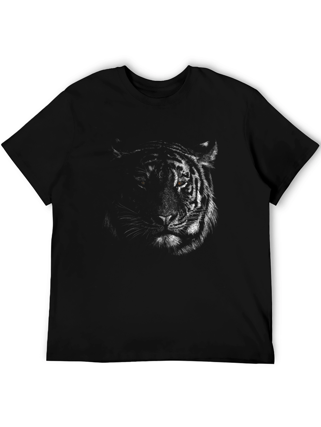 Tiger Graphic Print Black T-Shirt