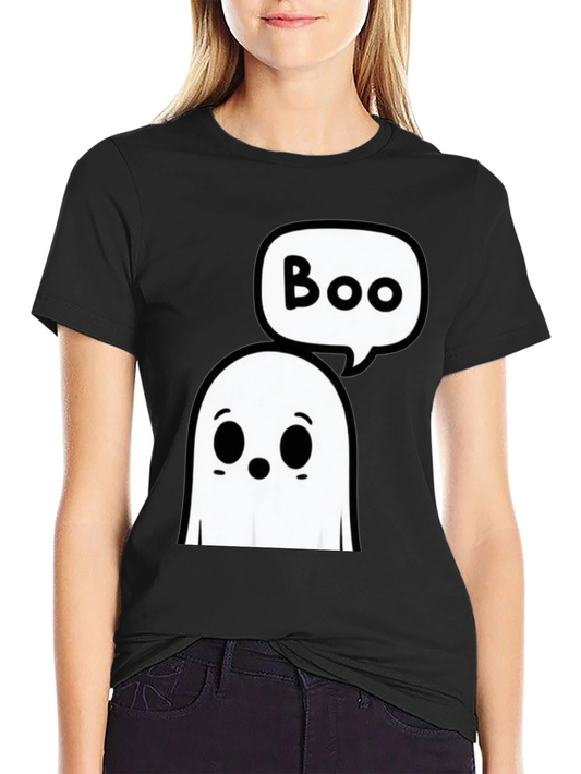 Boo Ghost Graphic Tee - Halloween Spooky Season Shirt