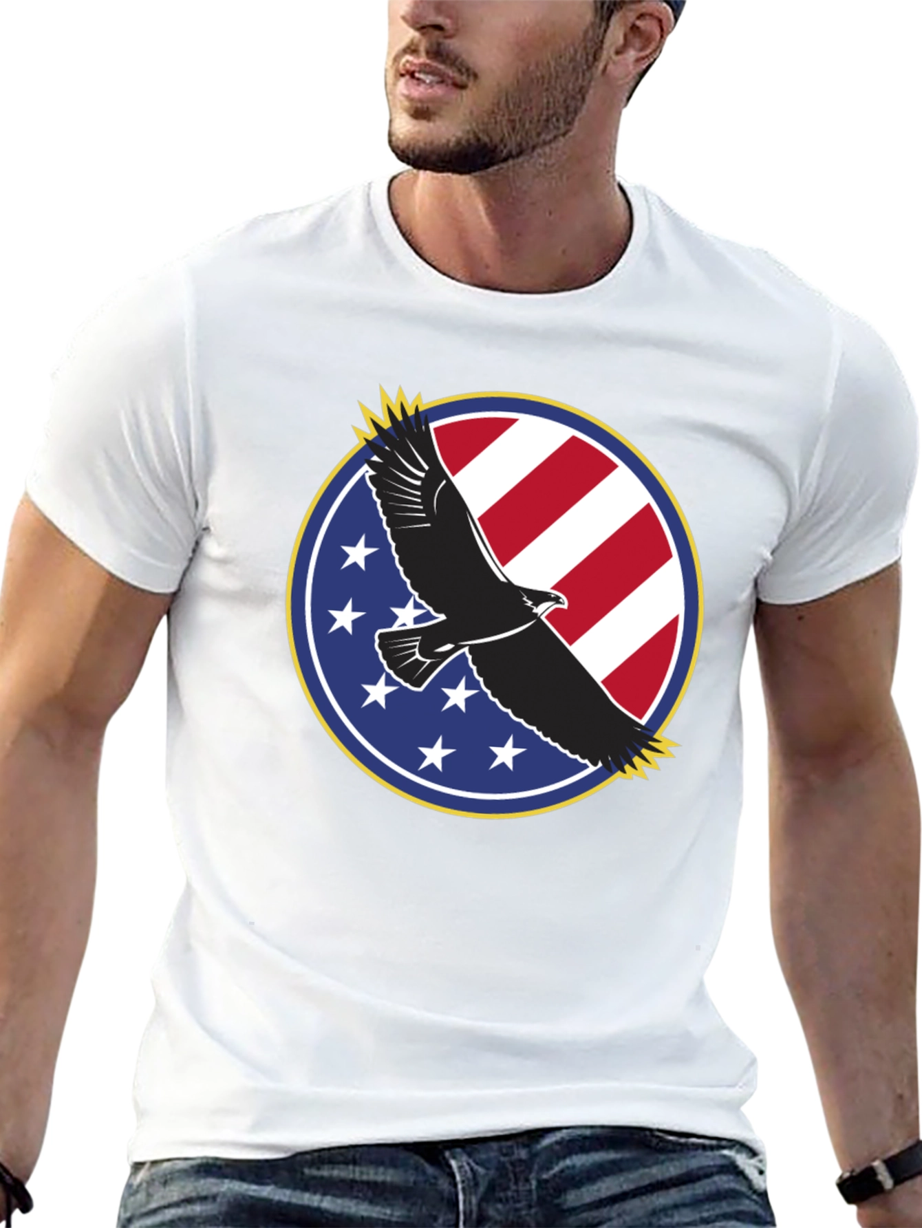 American Eagle Patriotic Graphic T-Shirt
