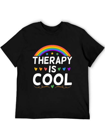 Therapy is Cool Rainbow Graphic Tee