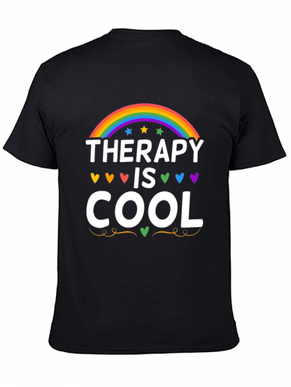 Therapy is Cool Rainbow Graphic Tee