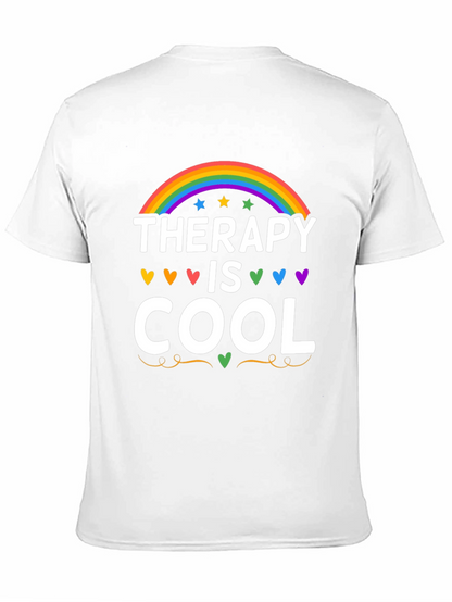 Therapy is Cool Rainbow Graphic Tee