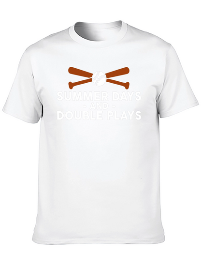 Summer Days and Double Plays Baseball T-Shirt