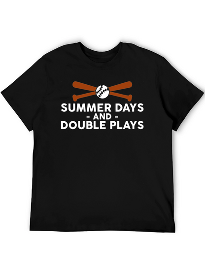Summer Days and Double Plays Baseball T-Shirt