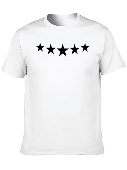 Black Five Star Graphic T-Shirt | Menswear