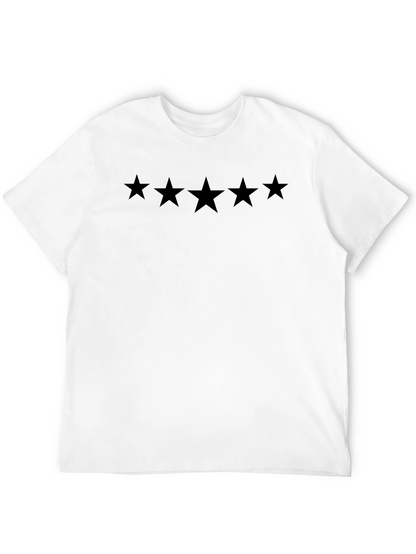 Black Five Star Graphic T-Shirt | Menswear