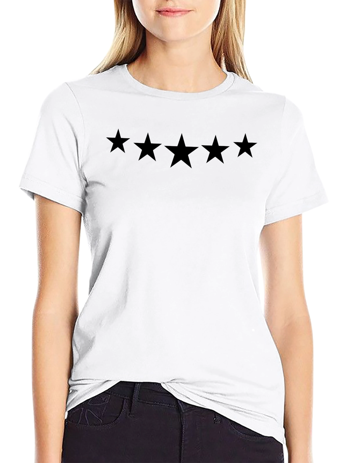 Black Five Star Graphic T-Shirt | Menswear