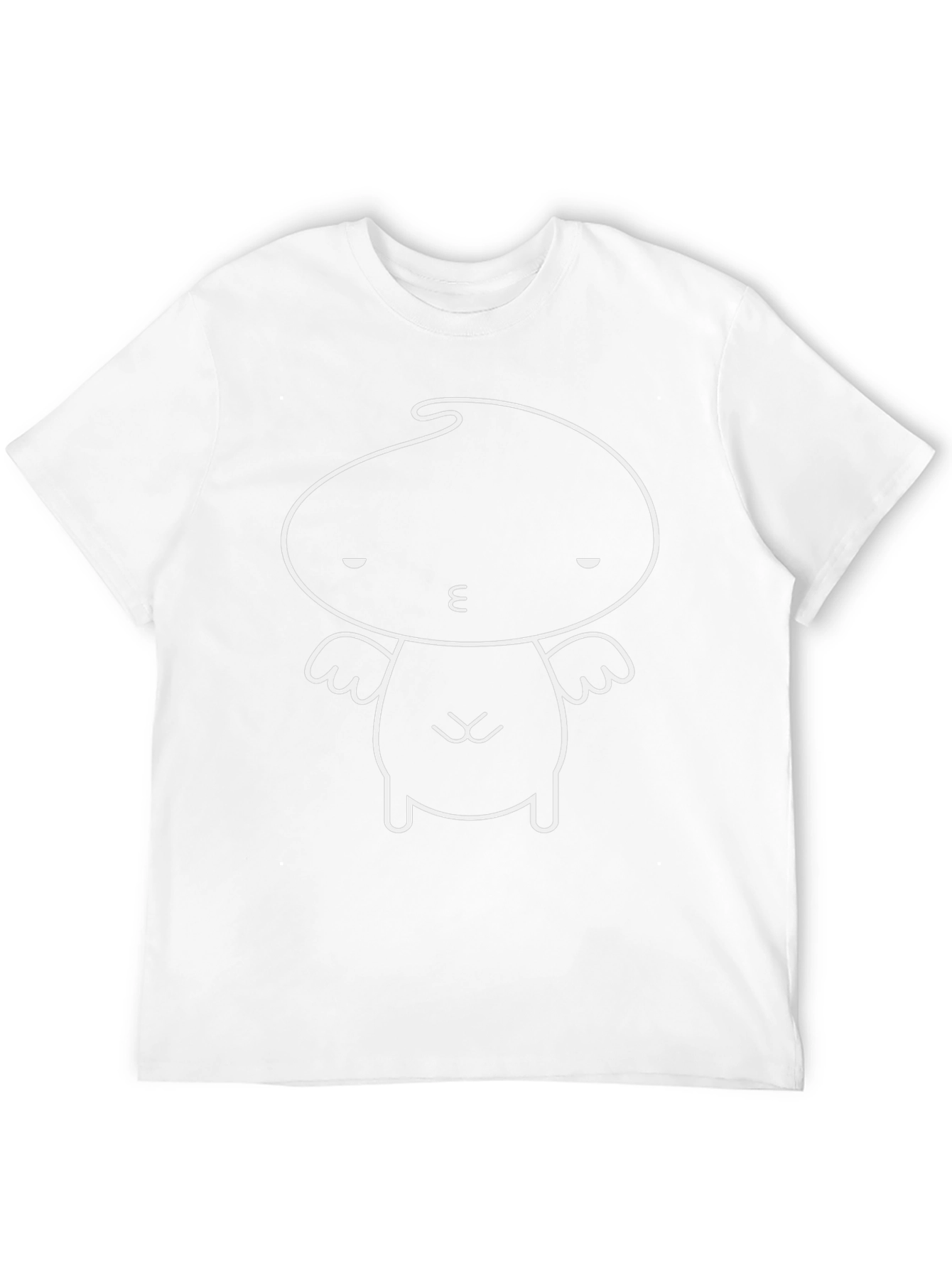 Whimsical Character Graphic Tee - Black Cotton T-Shirt