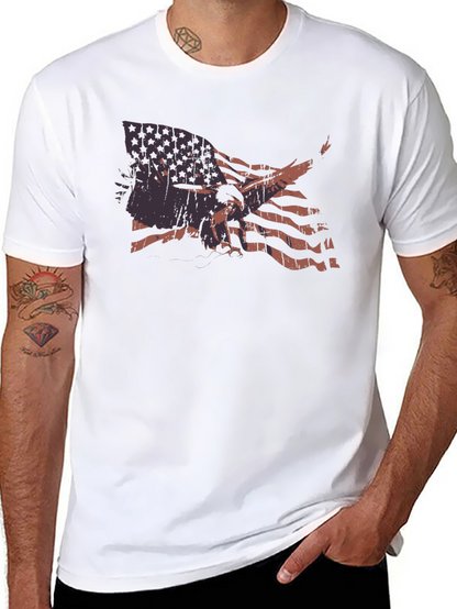 American Flag Eagle Graphic T-Shirt