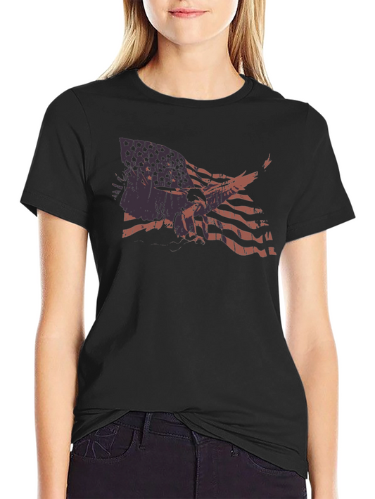 American Flag Eagle Graphic T-Shirt
