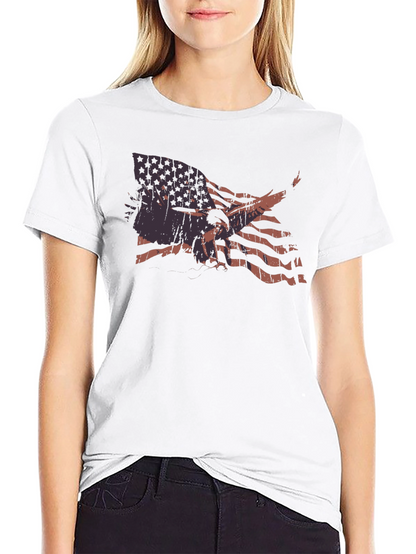 American Flag Eagle Graphic T-Shirt