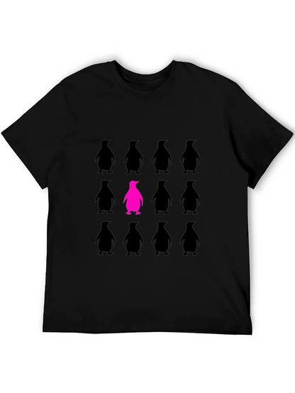 Be Unique Penguin Graphic Tee - Black