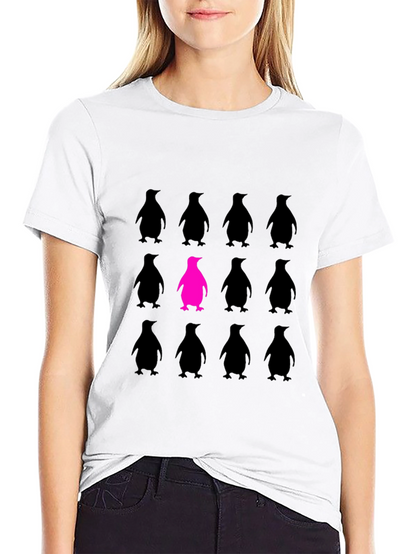 Be Unique Penguin Graphic Tee - Black