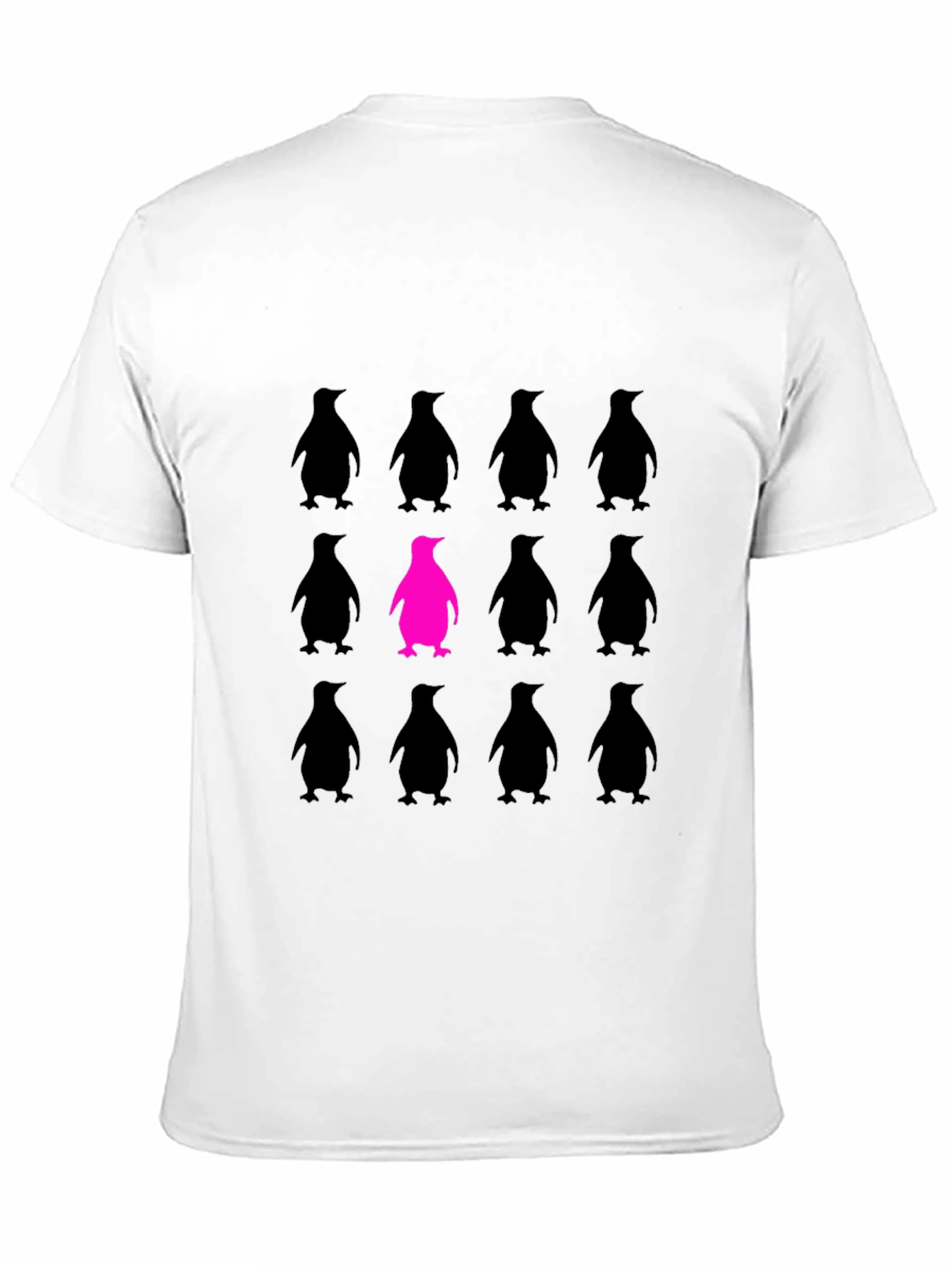 Be Unique Penguin Graphic Tee - Black